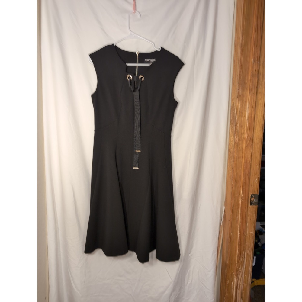 Karl Lagerfeld Paris Black dress, semi-formal Fit and Flare Dress 6 LD6C1682